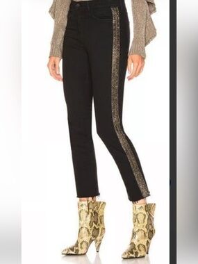 MOTHER High Waist Looker Ankle Fray in Guilty Flash